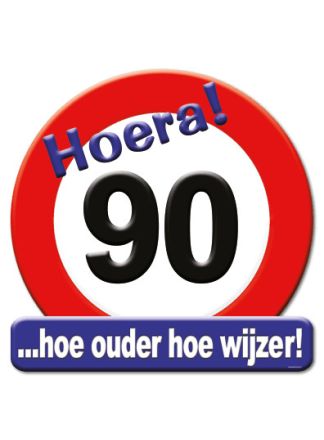 Verkeersbord 90 jaar