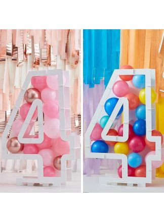 Balloon number 4 frame  81x58x14cm.