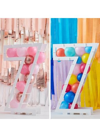 Balloon number 7 frame  81x58x14cm.