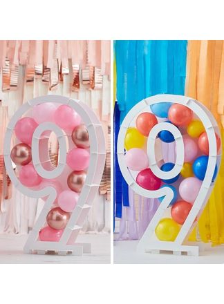 Balloon number 9 frame  81x58x14cm.