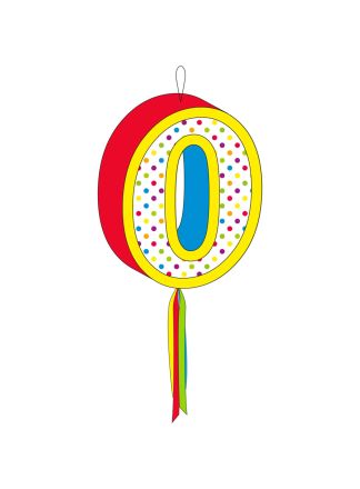 Pinata 49cm. cijfer 0