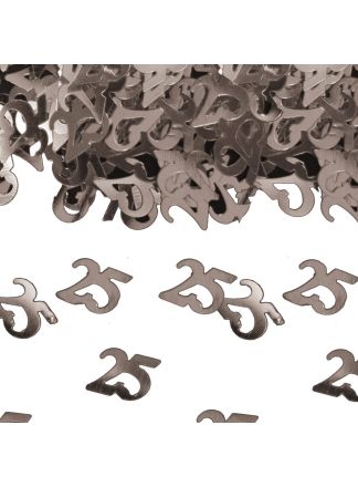 25 jaar confetti Zilver in zakje