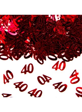 40 jaar rode confetti in zakje