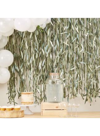 Botanical Leaf Ribbon Backdrop 100cm.