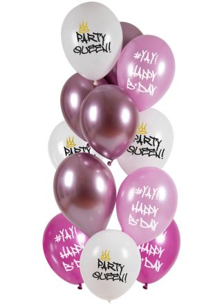 Ballonnen Party Queen 33cm. 12stuks