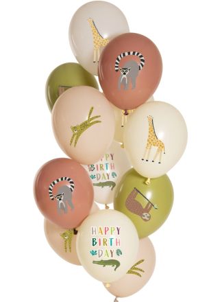 Ballonnen Zoo Party 33cm. 12stuks