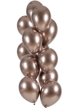 Ballonnen Ultra Shine Rose Gold 33cm. 12stuks