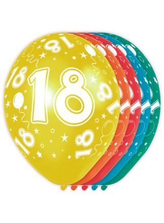 18 Jaar Verjaardag Ballonnen 5stuks