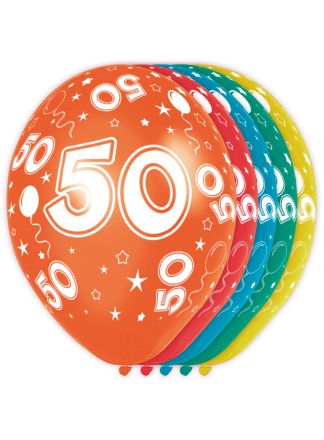 50 Jaar Verjaardag Ballonnen 5 stuks