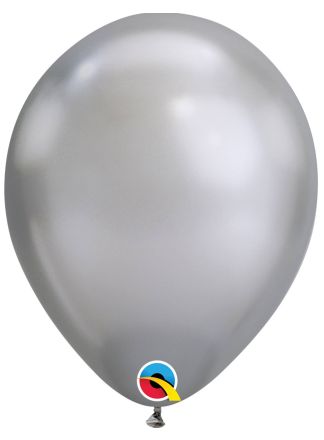 Chrome ballonnen zilver 28cm.
