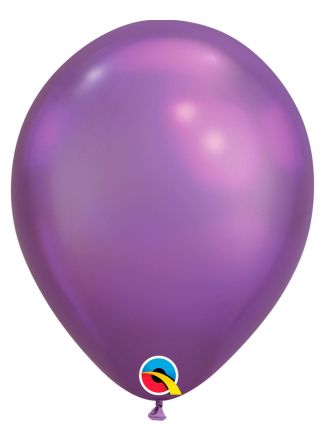 Chrome ballonnen paars 28cm.
