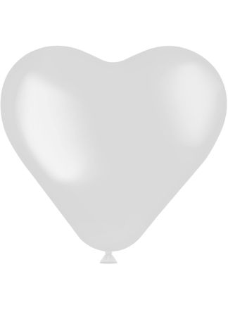 8 Hart Ballonnen Coconut White 25cm.