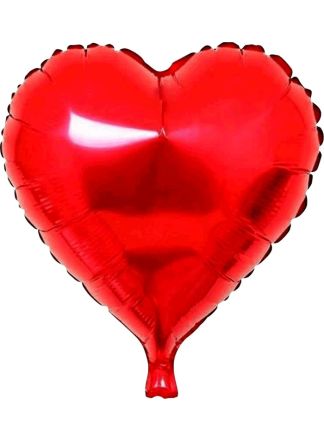 Folie ballon hart rood 46x49cm (excl helium)