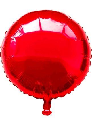 Folie ballon rond rood 46x46cm (excl helium)