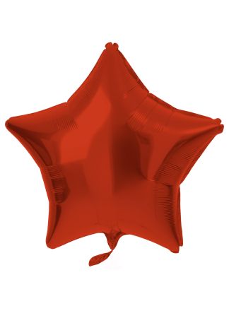 Folieballon ster rood 48cm. (excl helium).