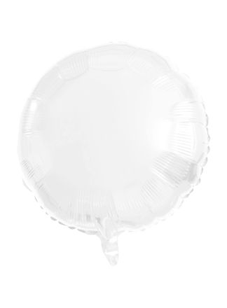 Folieballon rond wit 45cm. (excl helium).