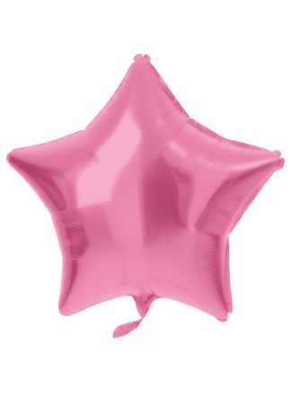 Folieballon ster Roze 48cm. (excl helium).