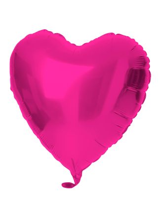Folieballon Hart Magenta 45cm. (excl helium).