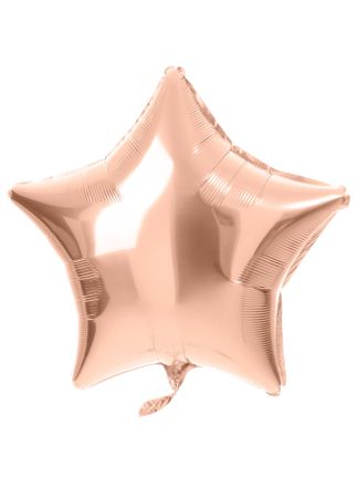 Folieballon ster rosegoud 48cm. (excl helium).
