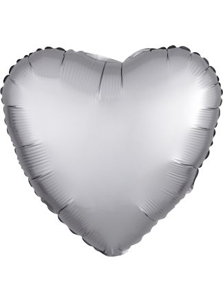 Folie ballon hart mat zilver 43cm. (excl helium).