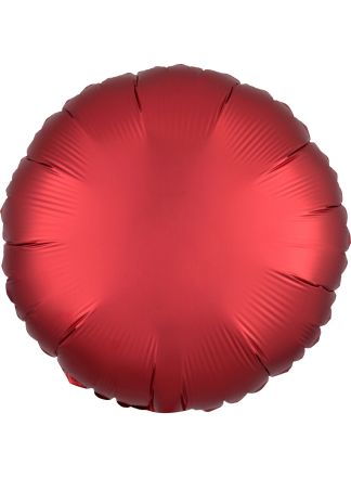 Folie ballon rond mat rood 43cm. (excl helium).