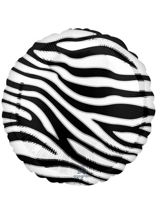 Zebra Print Foil Balloon 43cm. (excl helium)
