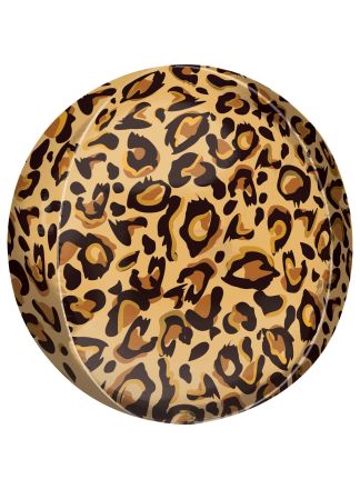 Orbz Leopard Print Foil Balloon 38cm (excl helium).