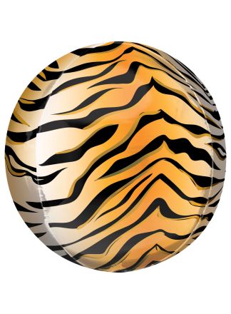 Orbz Tiger Print Foil Balloon 38cm (excl helium).