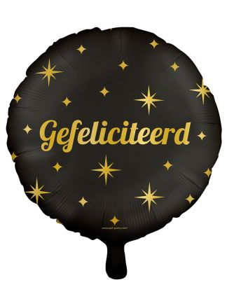 Folie ballon Gefeliciteerd  46cm. (Excl. Helium)