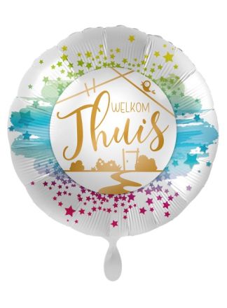 Welkom thuis Folieballon 43cm. (excl.helium)