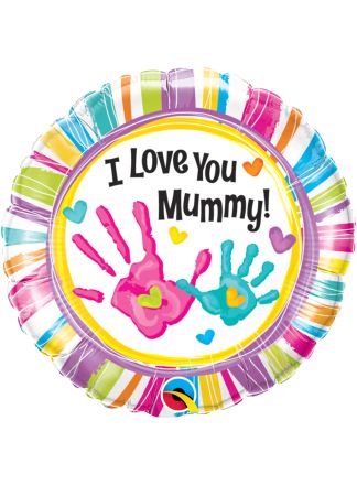 Folieballon love you mummy 46cm. (excl helium)