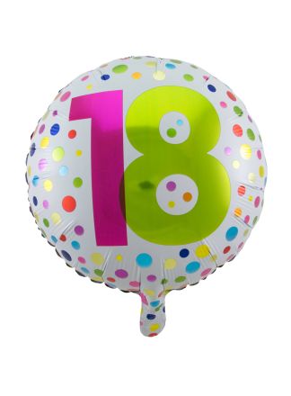 Folie ballon 18 Happy Bday 45cm. (excl helium).
