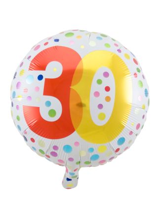 Folie ballon 30 Happy Bday 45cm. (excl helium).