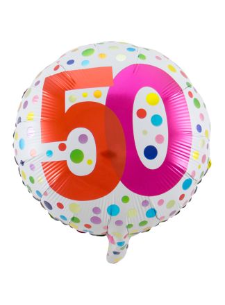 Folie ballon 50 Happy Bday 45cm. (excl helium).