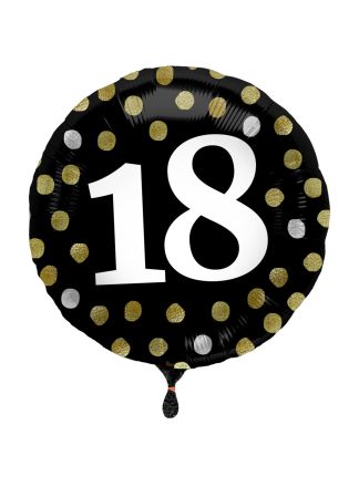 Folie ballon 18 Glossy Black 45cm (excl helium).