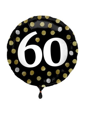 Folie ballon 60 Glossy Black 45cm (excl helium).