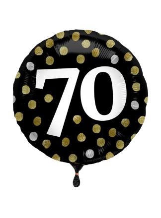 Folie ballon 70 Glossy Black 45cm (excl helium).