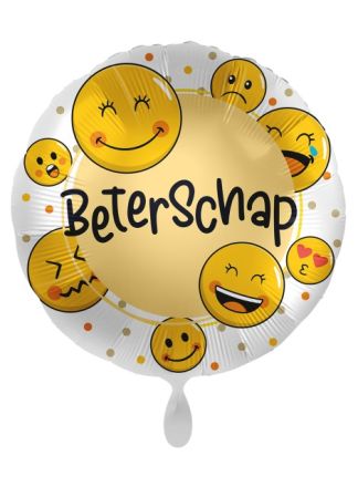 Folieballon Beterschap Smiley's 43cm. (excl helium)