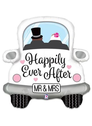 Folieballon Happy Ever After car 79cm (excl helium).