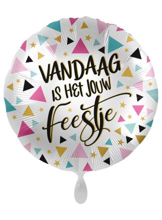 Folieballon Vandaag is het jouw Feestje 43cm.(excl helium)