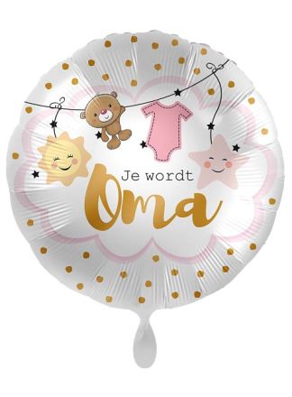 Folieballon Je Wordt Oma 43cm. (excl helium)
