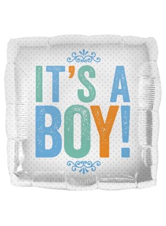 Folieballon BLOK 46cm. its a boy (excl.helium)