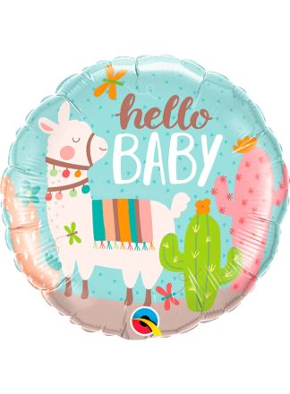 Folieballon Babyshower lama excl helium