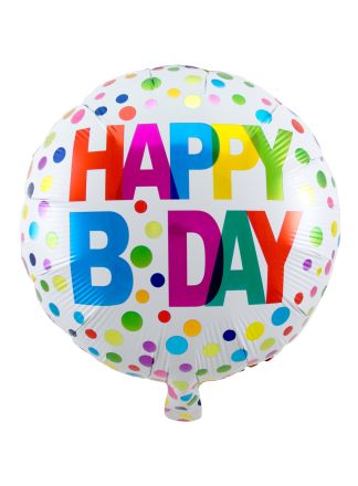 Folieballon 45cm. happy birthday (excl helium)