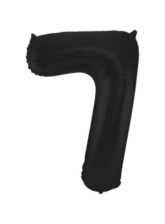 Folieballon cijfer 7 zwart 86cm (excl Helium)