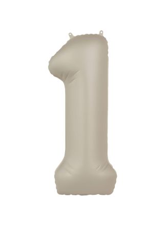 Folieballon cijfer 1 creme 86cm (excl Helium)