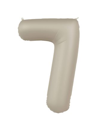 Folieballon cijfer 7 creme 86cm (excl Helium)