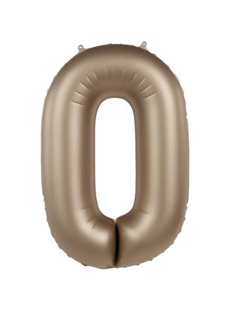 Folieballon cijfer 0 Starlight Gold 86cm (excl Helium)