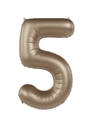 Folieballon cijfer 5 Starlight Gold 86cm (excl Helium)
