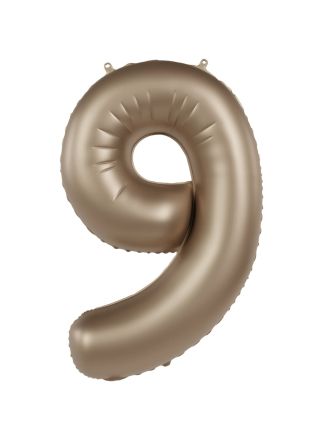 Folieballon cijfer 9 Starlight Gold 86cm (excl Helium)
